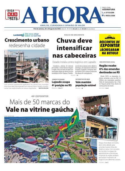 A Hora – 29 e 30/08/2026