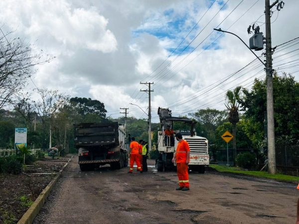 Estrada Waldemar Konrad tem bloqueio total em Venâncio Aires